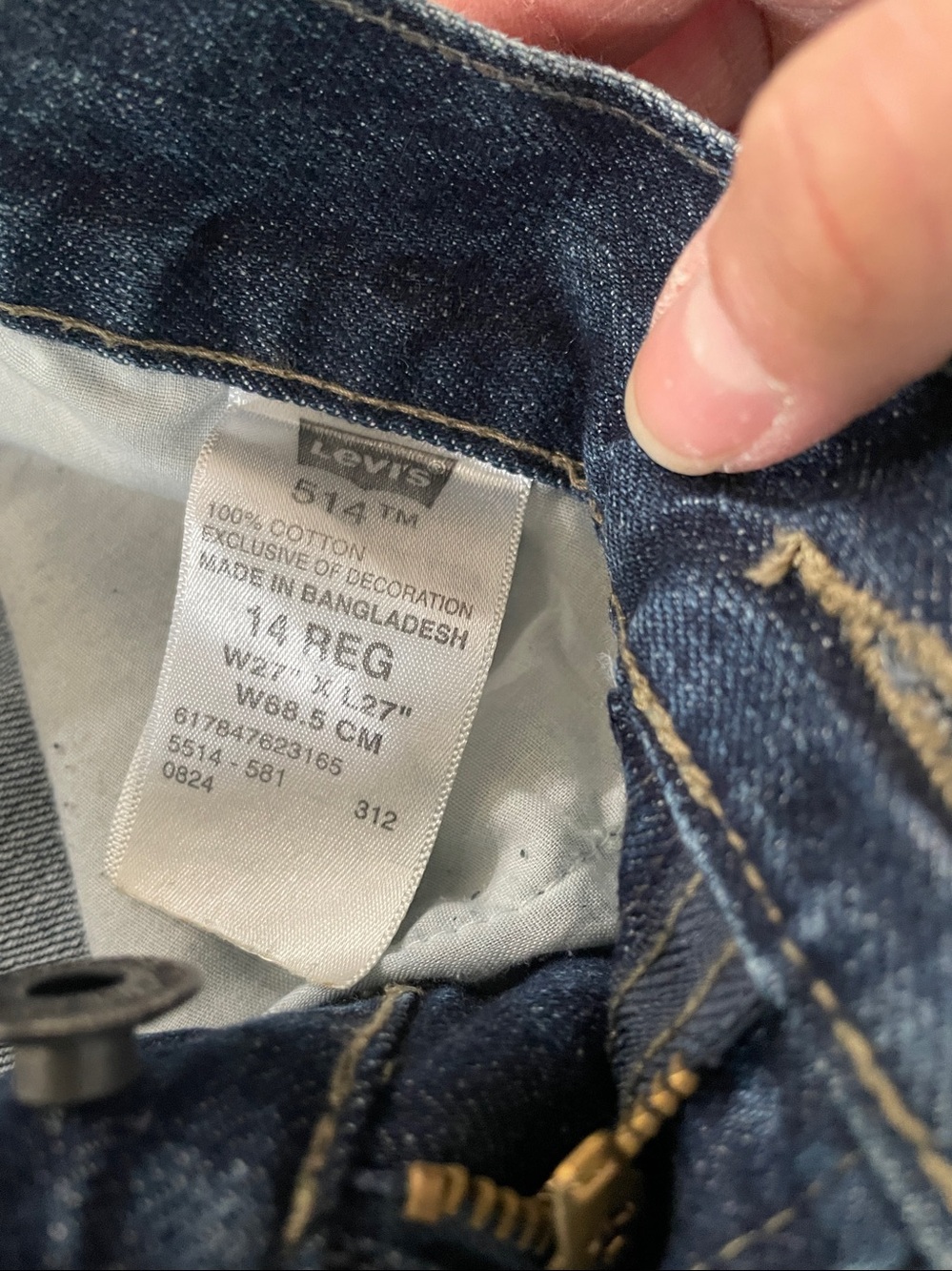 Boys 514 Slim Straight Levi Jeans - Picture 6 of 7